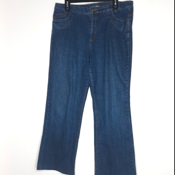 French Cuff Blue Bootcut Five Pockets Deni… - Picture 1 of 6